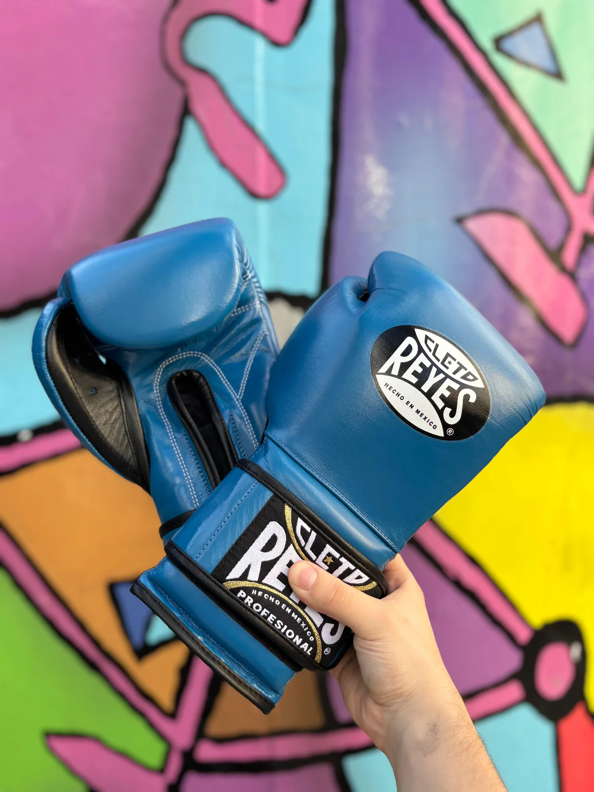 CLETO REYES GLOVES HOOK AND LOOP BLUE - Image 3
