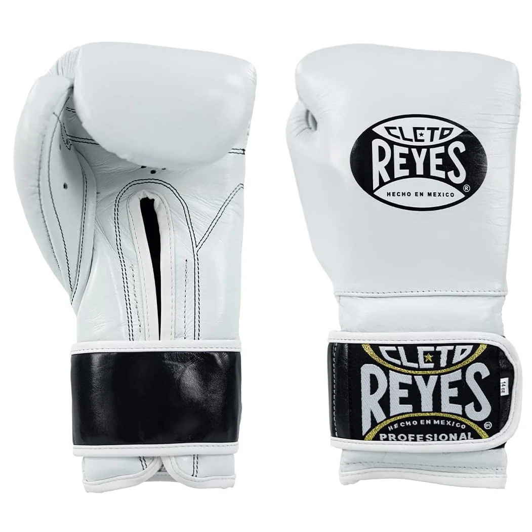 CLETO REYES GLOVES HOOK AND LOOP BOXING WHITE/BLACK