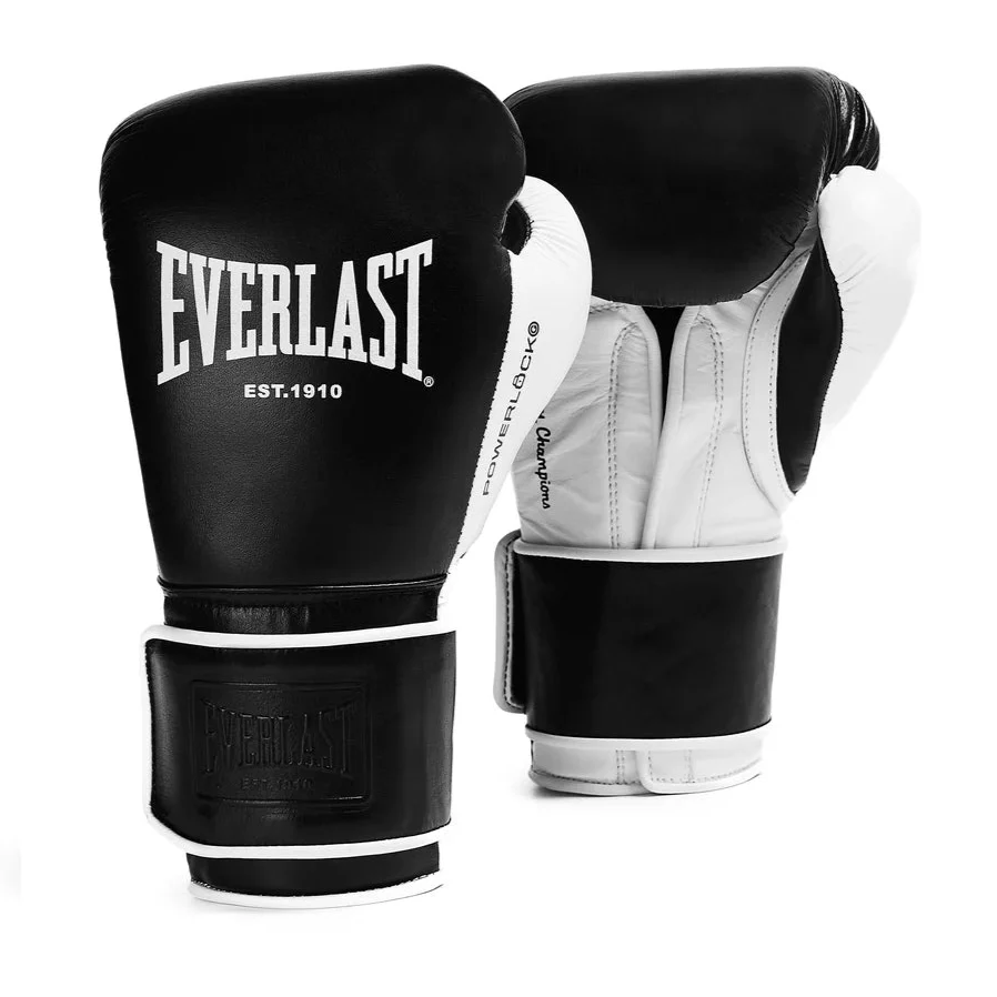 EVERLAST GLOVES HOOK & LOOP POWERLOCK OG PRO TRAINING LEATHER BLACK