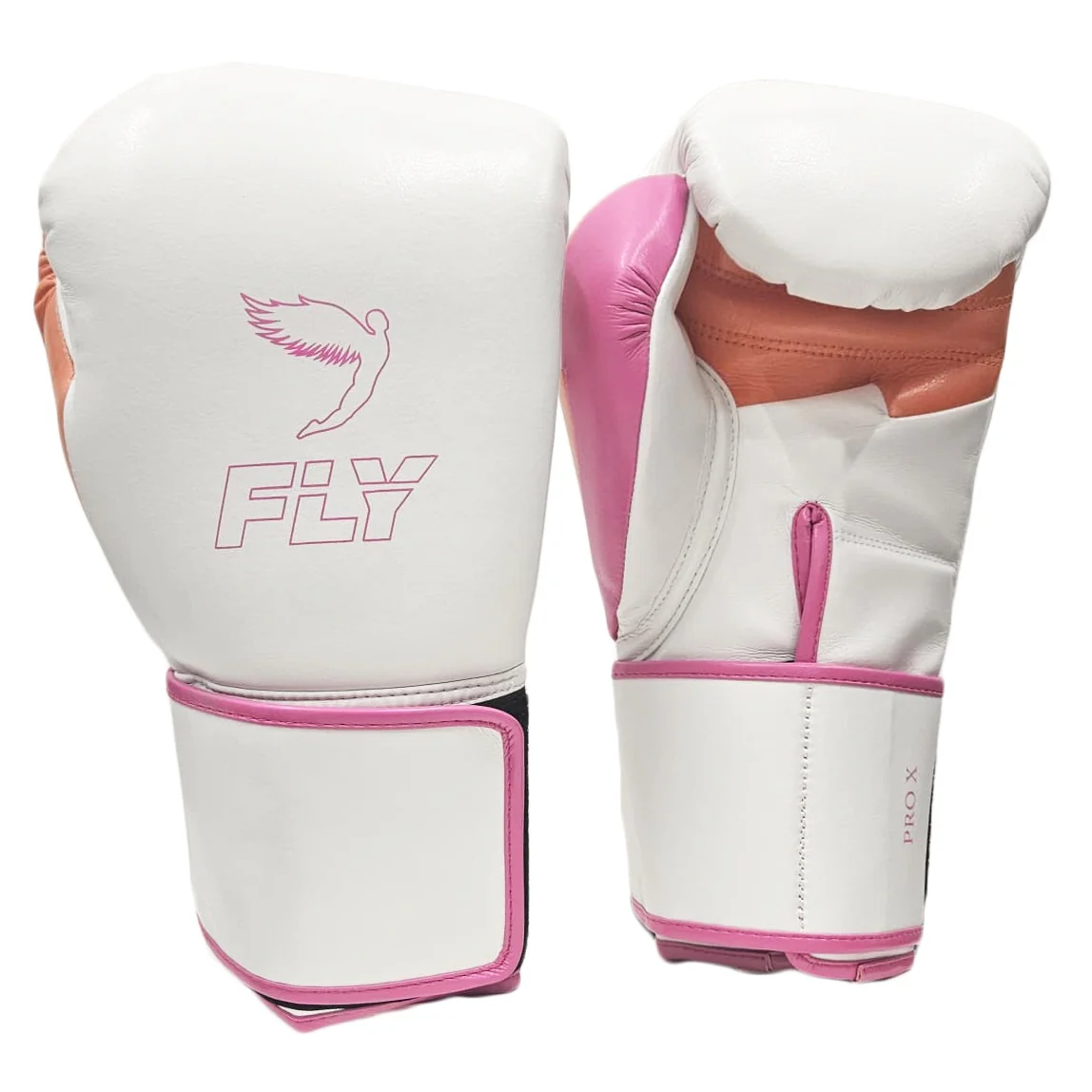 FLY BOXING GLOVES SUPER LOOP PRO X 2 WHITE/PINK/ORANGE