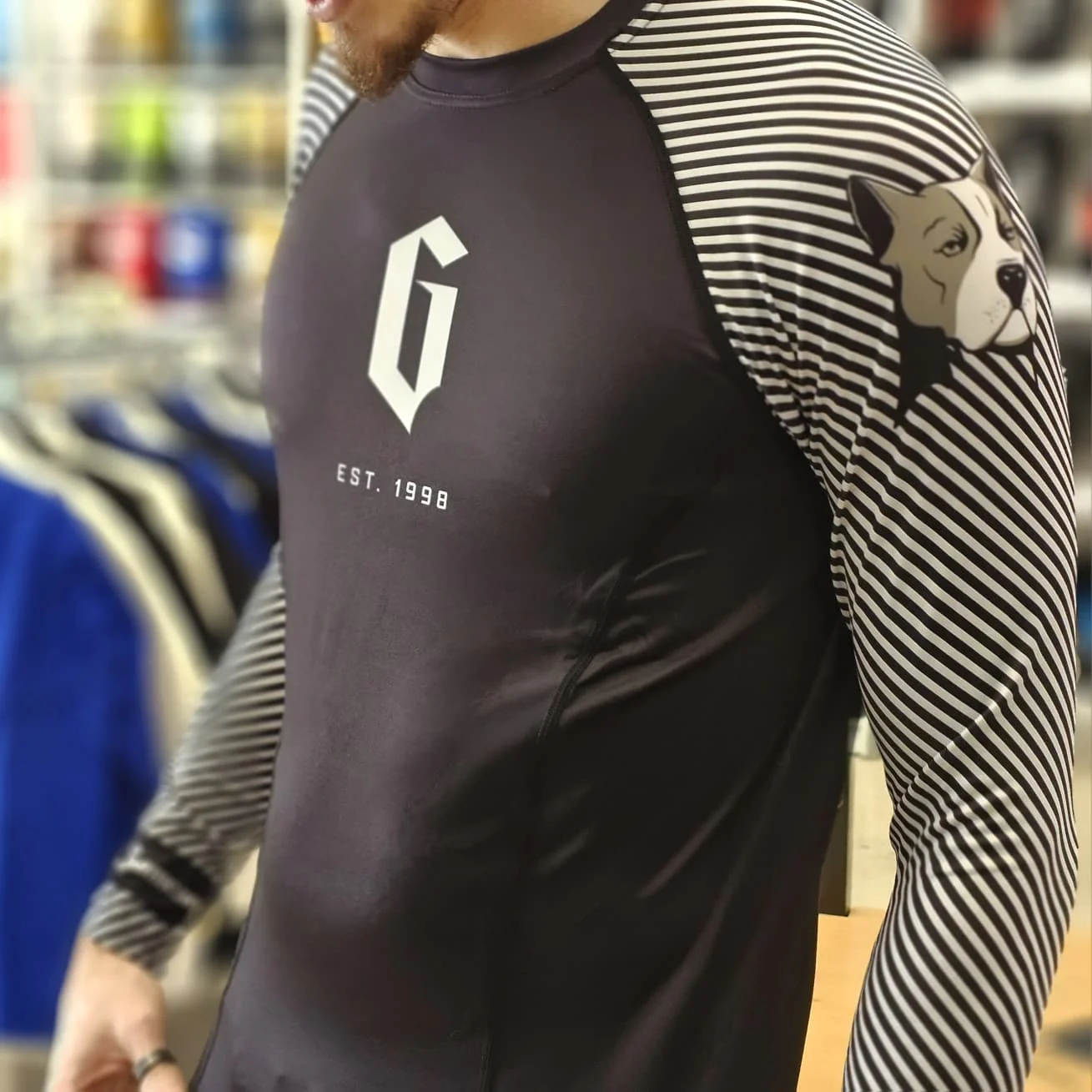 GAMENESS RASHGUARD L/S SPIRIT ANIMAL BLACK/WHITE - Image 2