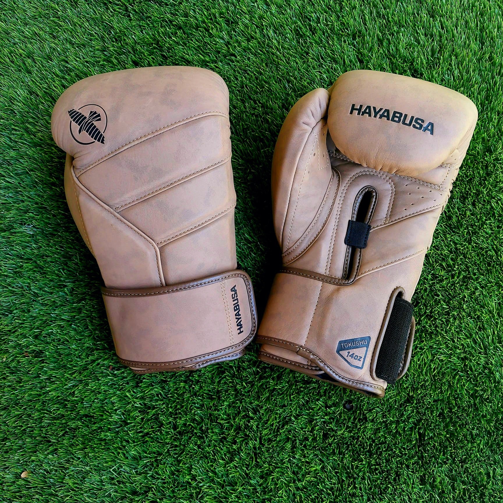 HAYABUSA GLOVES T3 LX HOOK AND LOOP LEATHER TAN BROWN - Image 2