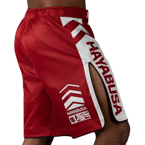 HAYABUSA SHORTS ICON LONG RED/WHITE - Image 2