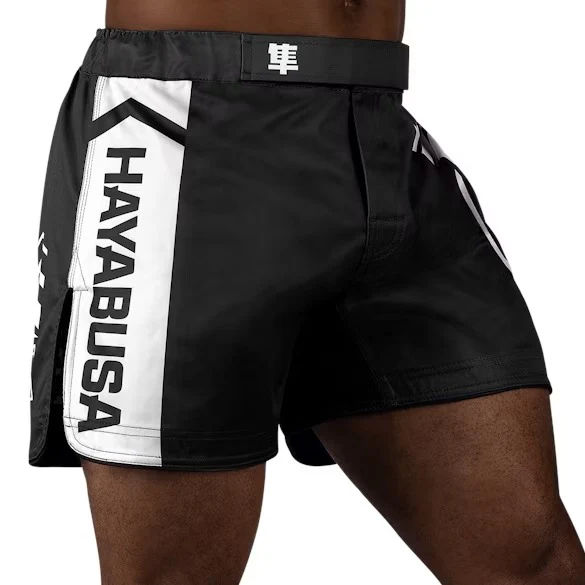 HAYABUSA SHORTS ICON MID THIGH BLACK/WHITE - Image 2