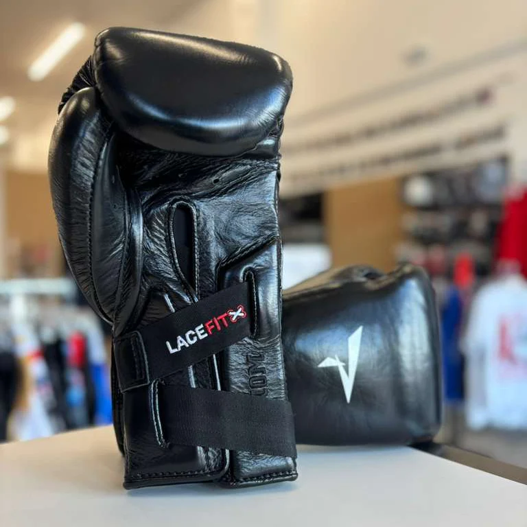 PHENOM BOXING GLOVES SG-222D DOUBLE STRAP BLACK - Image 2