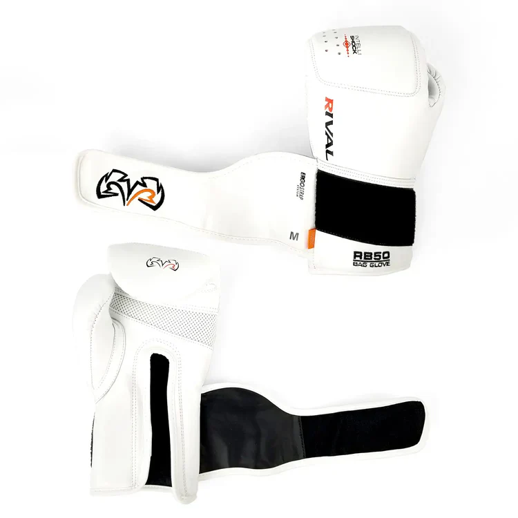 RIVAL BAG GLOVES RB50 INTELLI-SHOCK WHITE - Image 3