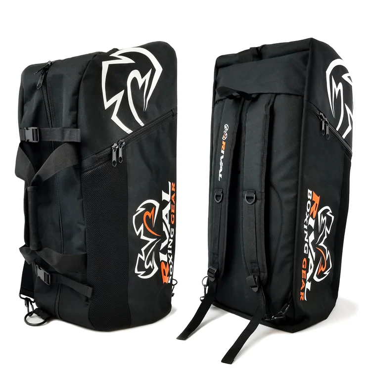 RIVAL BAG DUFFLE GYM BAG / BACKPACK RGB50 BLACK/ORANGE - Image 3