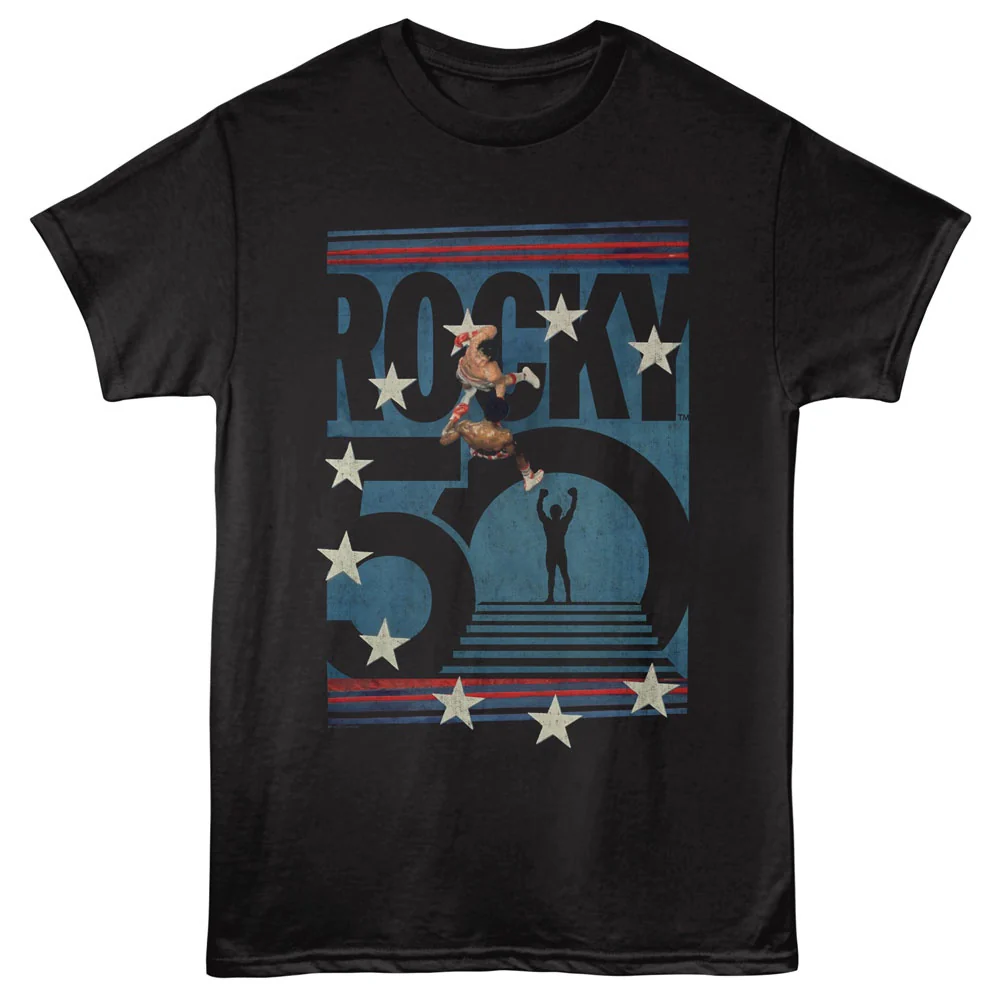 ROCKY SHIRT 50th BOXING RING BLACK/BLUE