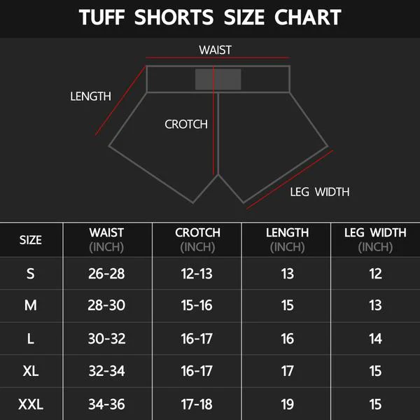 TUFF MUAY THAI SHORTS FLOWER RED/WHITE - Image 6