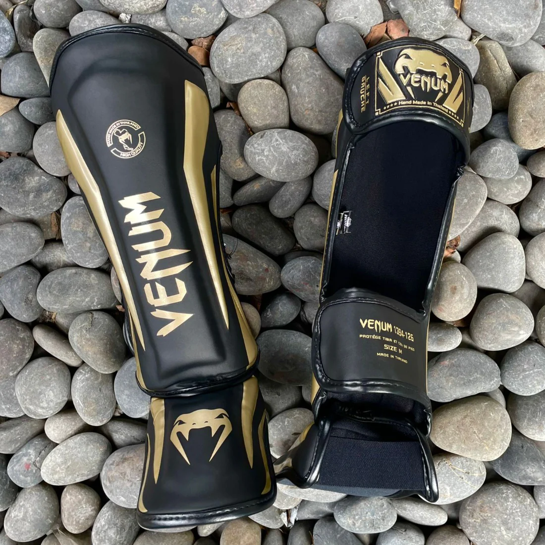 VENUM SHINGUARDS ELITE BLACK/GOLD - Image 2
