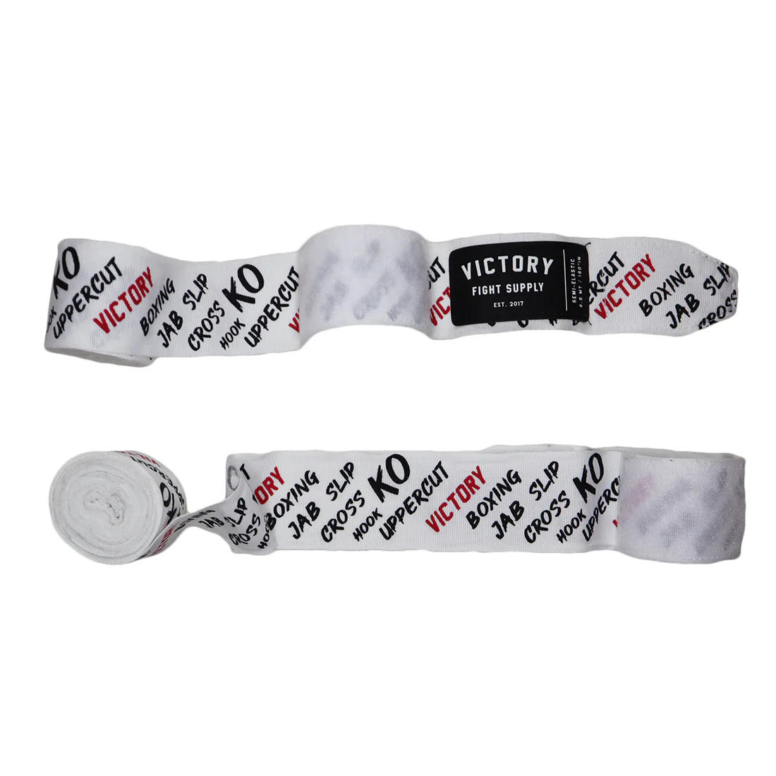 VICTORY HANDWRAPS KO SEMI STRETCH 4.5 METER 180" WHITE/BLACK - Image 3