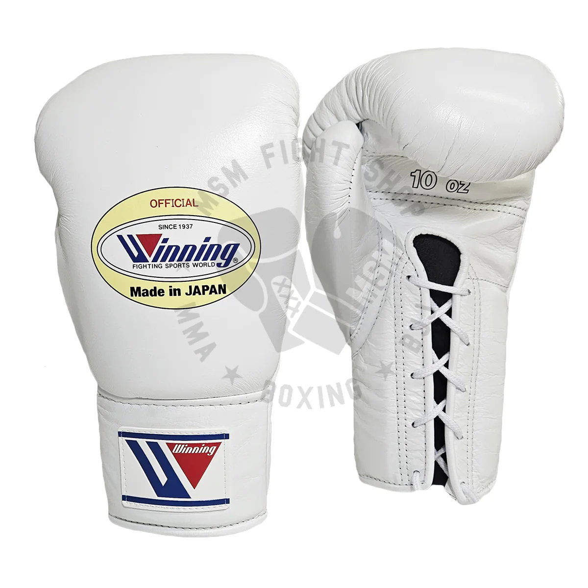 WINNING GLOVES PRO FIGHT LACE UP WHITE