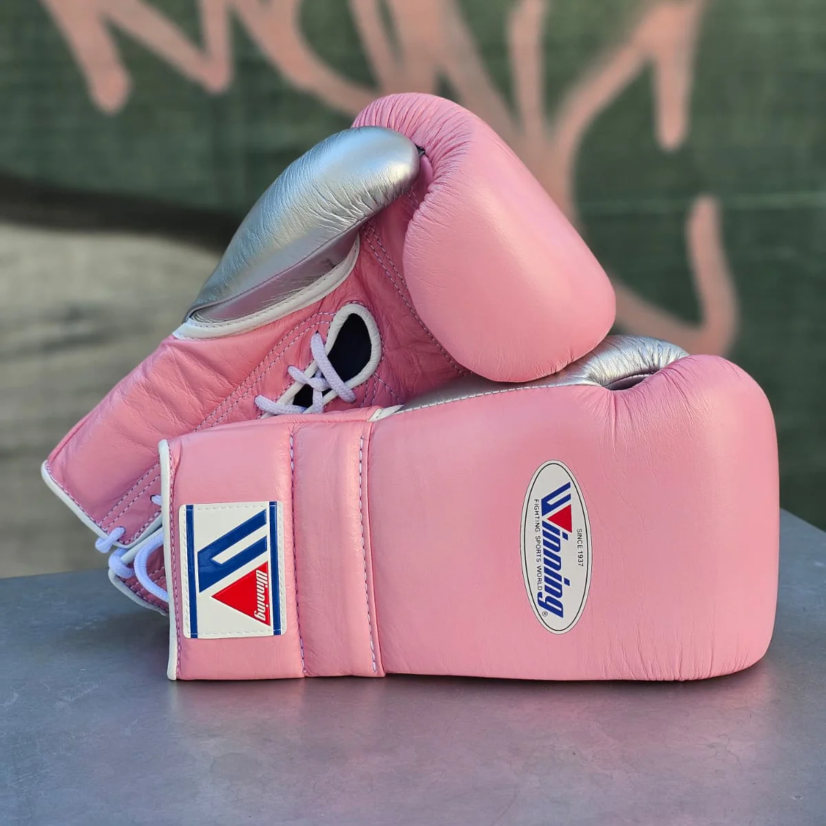 WINNING GLOVES CUSTOM LACE LIGHT PINK/SILVER - Image 2